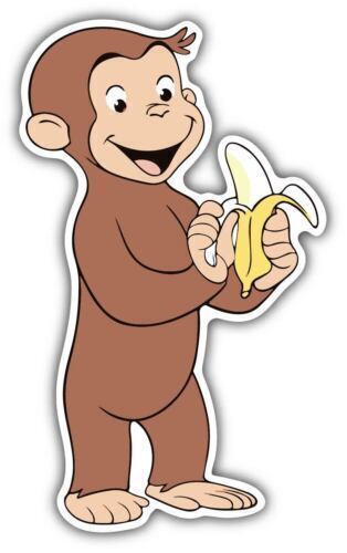 Monkey George Sticker Decal Laptop Wall Phone Car Kids Child Curious George