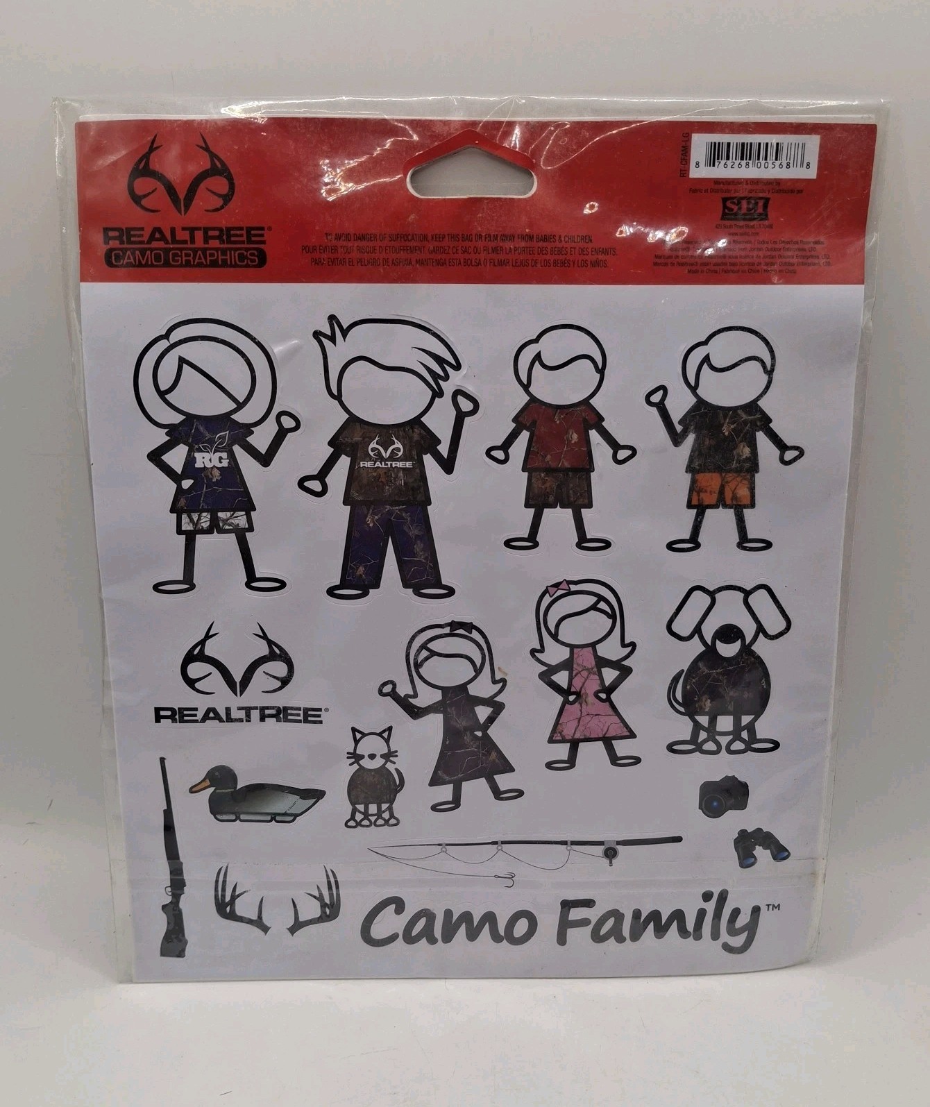 RealTree Camo Family Decals Peel & Stick Camouflage Stickers Graphics 28 Decals