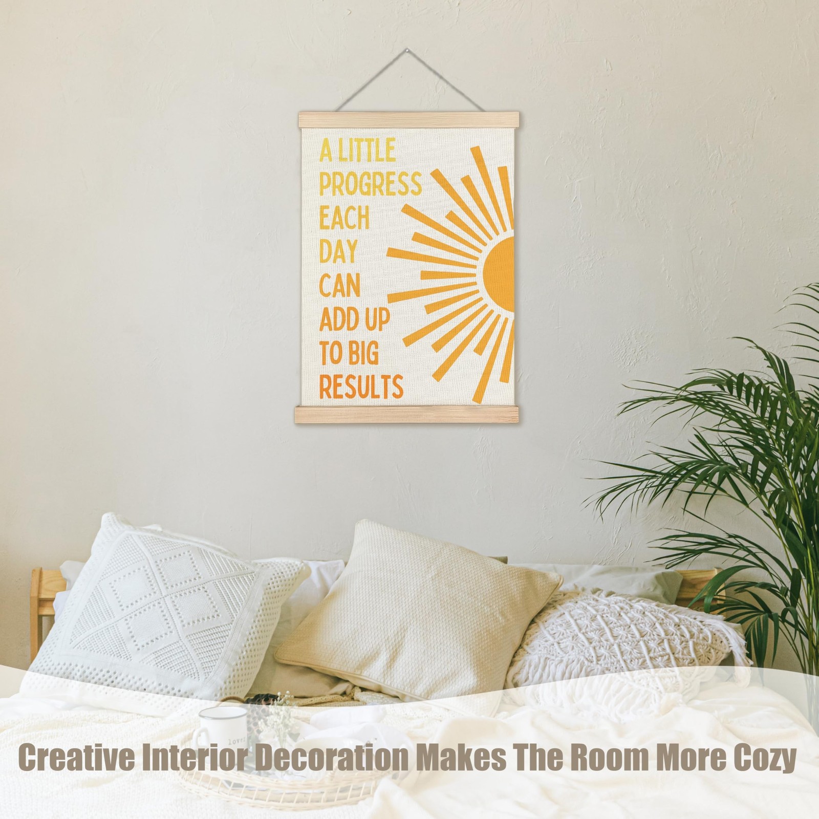 WUCHJ Boho Sunshine Mental Health Wall Art Poster, Motivational Office Decor,…