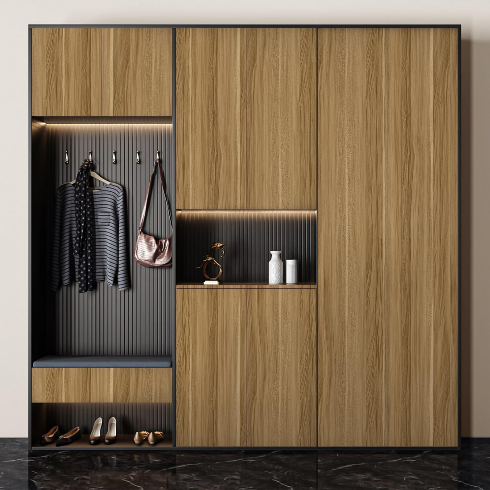 Decoroom Wood Grain Contact Paper Peel and Stick Wallpaper Brown Faux Wooden …