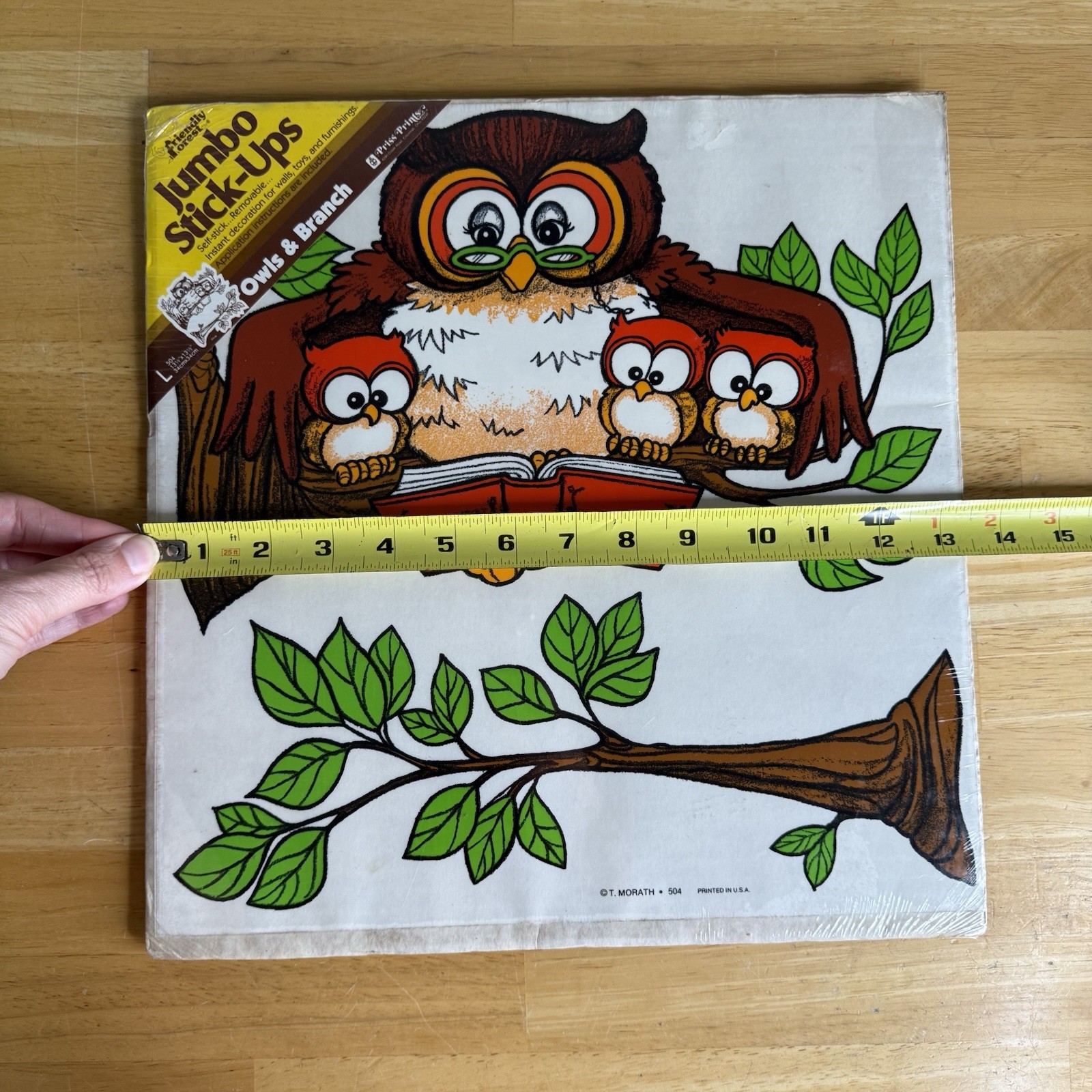 1980s Owls Priss Prints Room Decoration Wall Decals Vintage Retro Classroom Play