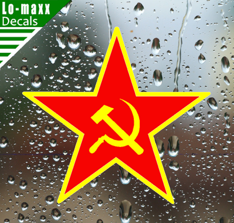 Soviet Union CCCP Hammer & Sickle Star Superior Quality Printed Vinyl Sticker
