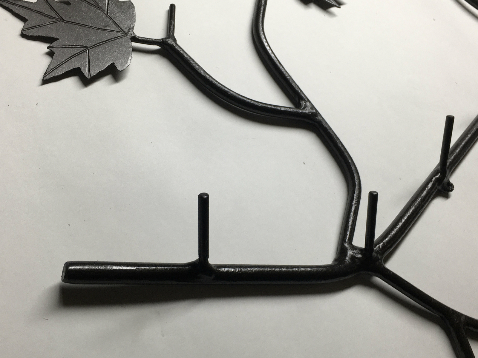 Unique 60" ( 5 feet long ) coat rack branch in semi gloss Oil Rubbed Bronze