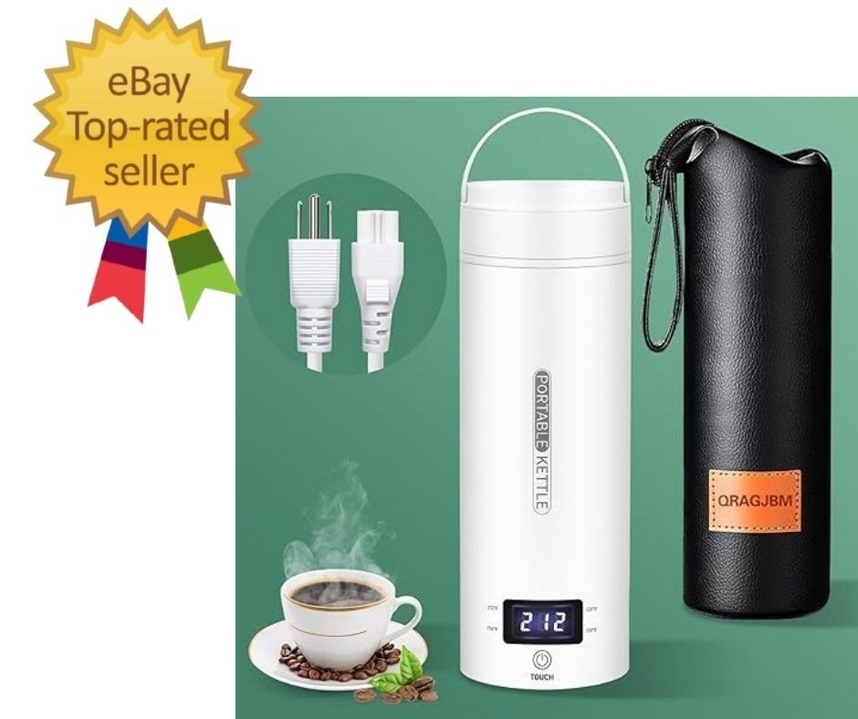Travel Electric Kettle Small Portable Mini Water Boiler with 4 Temp Control
