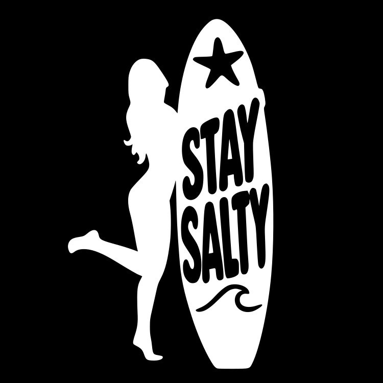 Salt Life – Stay Salty Vinyl Decal Sticker – Die Cut watersports boating surfing