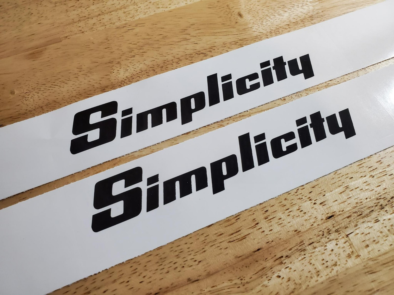 simplicity mower 10" DECALS STICKERS GLOSS black (2) VINYL USA