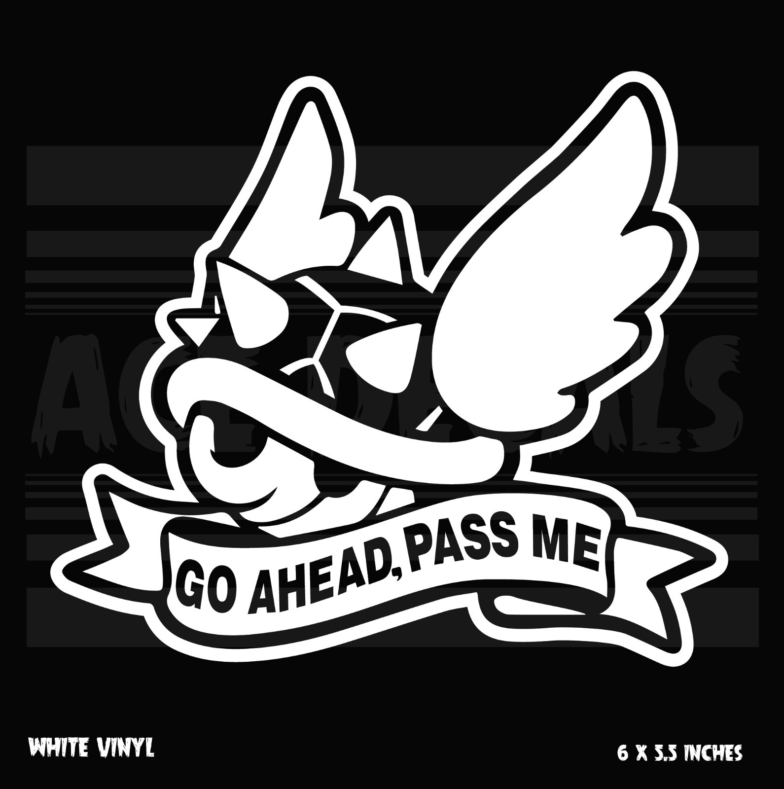 Mario Kart – Blue Shell – GO AHEAD, PASS ME – Nintendo – Funny – decal sticker