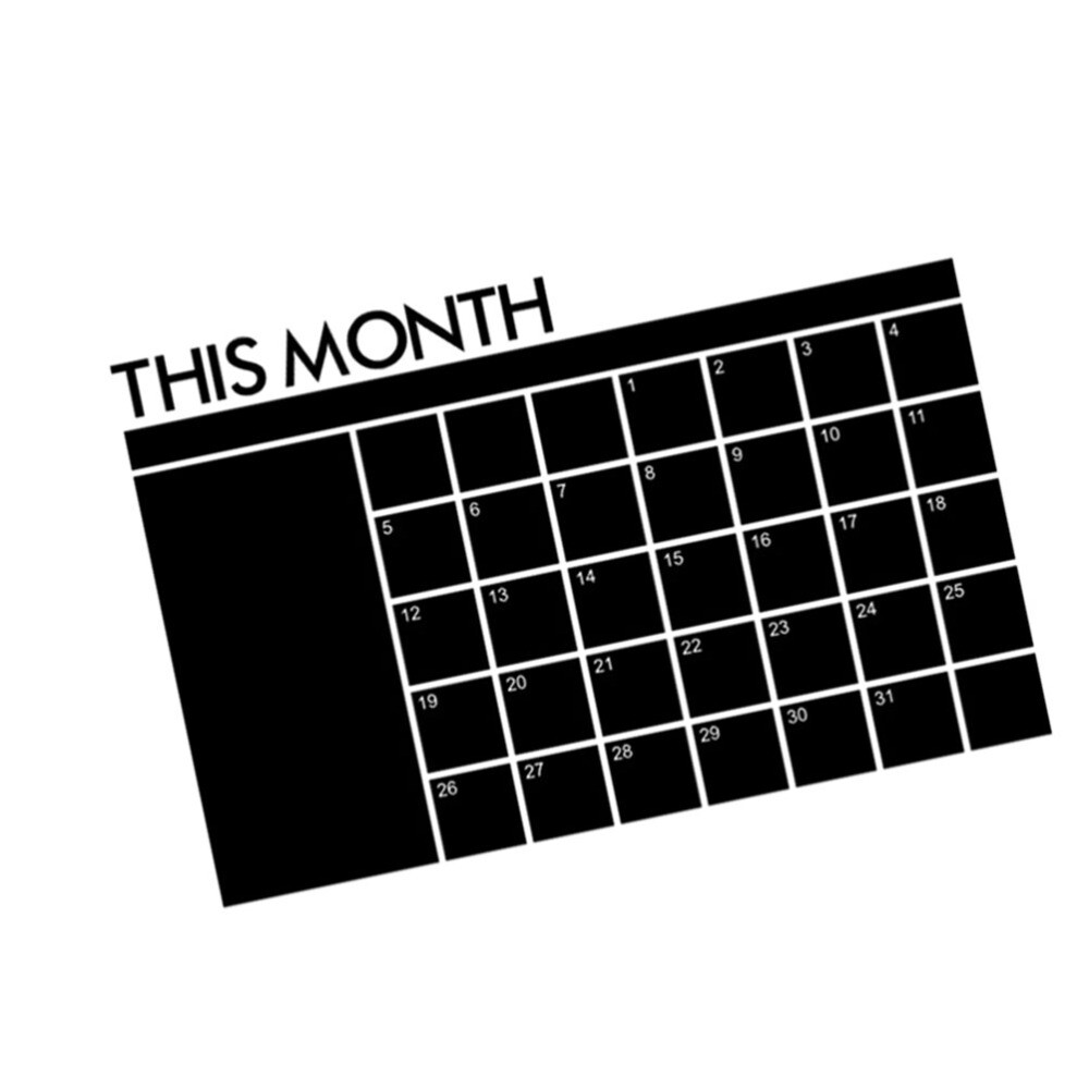 Calendar Blackboard Stickers Office Reusable Wall Planner Erasable Desk