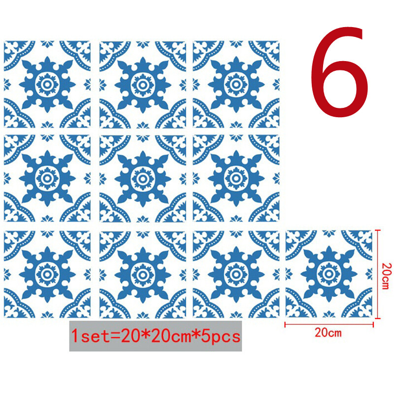 5pcs Vinyl Wall Scale Durable Decal Tiles Floor Stickers
