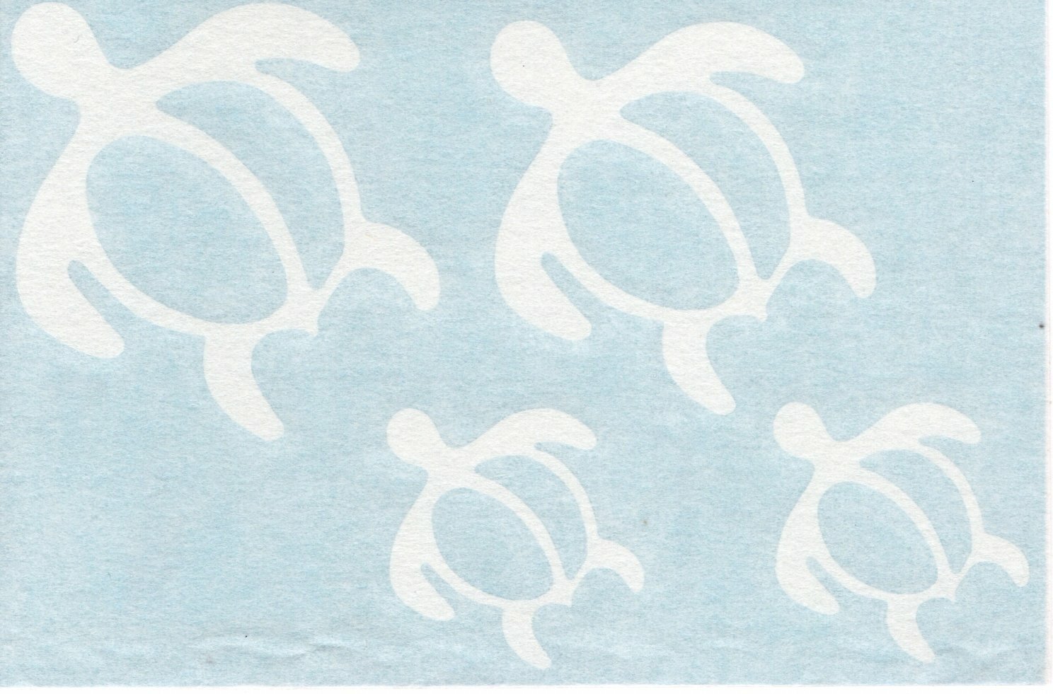 Honu Hawaiian Sea Turtle Family of 4 – Car Bumper Vinyl Decal Sticker 05038