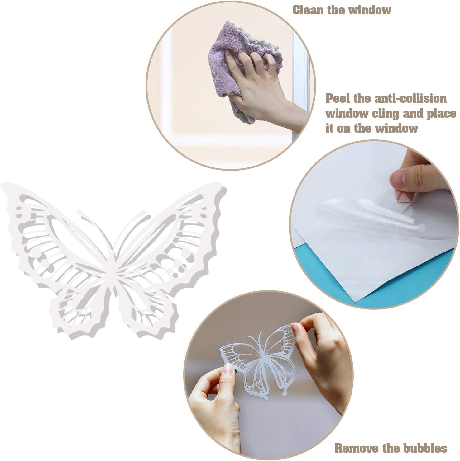 32 Pieces Window Decals for Bird Strikes Anti Collision Window Clings Decals …