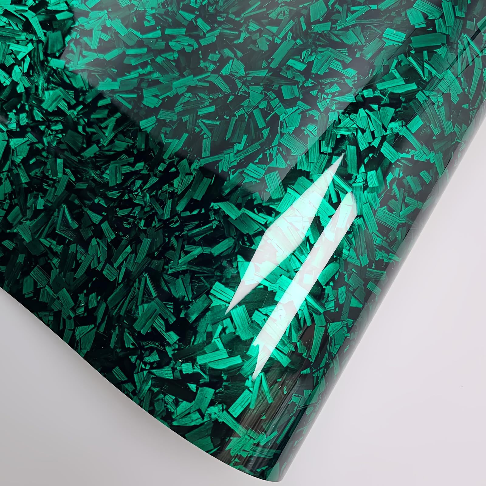 Forged Gloss Carbon Fiber Vinyl Wrap Roll Air Release Sticker Sheet Film for Car