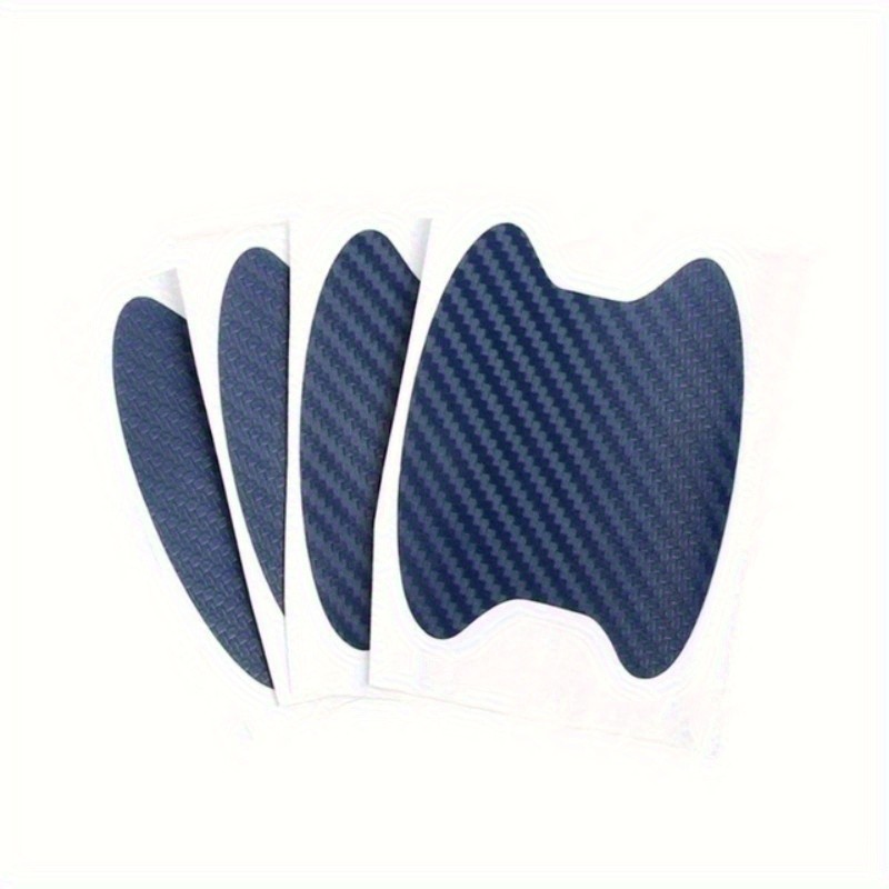 Black White Carbon Fiber Door Sticker（16PCS）- 4 Blue + 4 Red + 4 Black + 4 White
