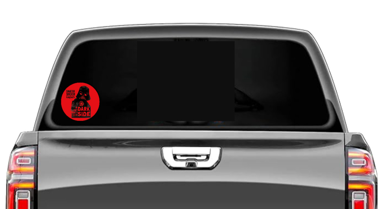 Darth Vader – (Dark Side) – 4" Handmade Vinyl Decal Vehicle Laptop Cooler Decor