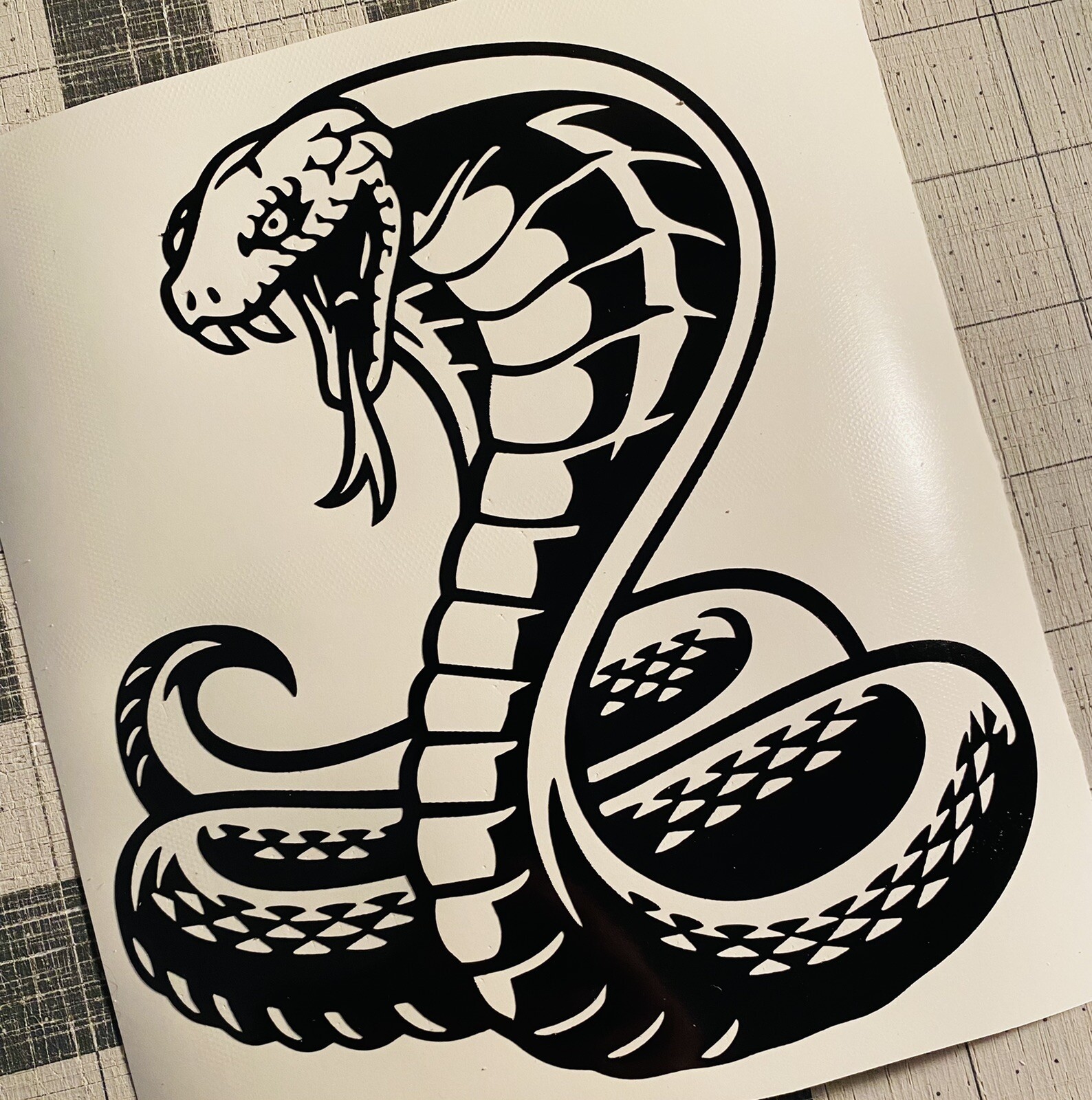 Vinyl Decal for Window – Cobra Snake, Various Colors & Sizes