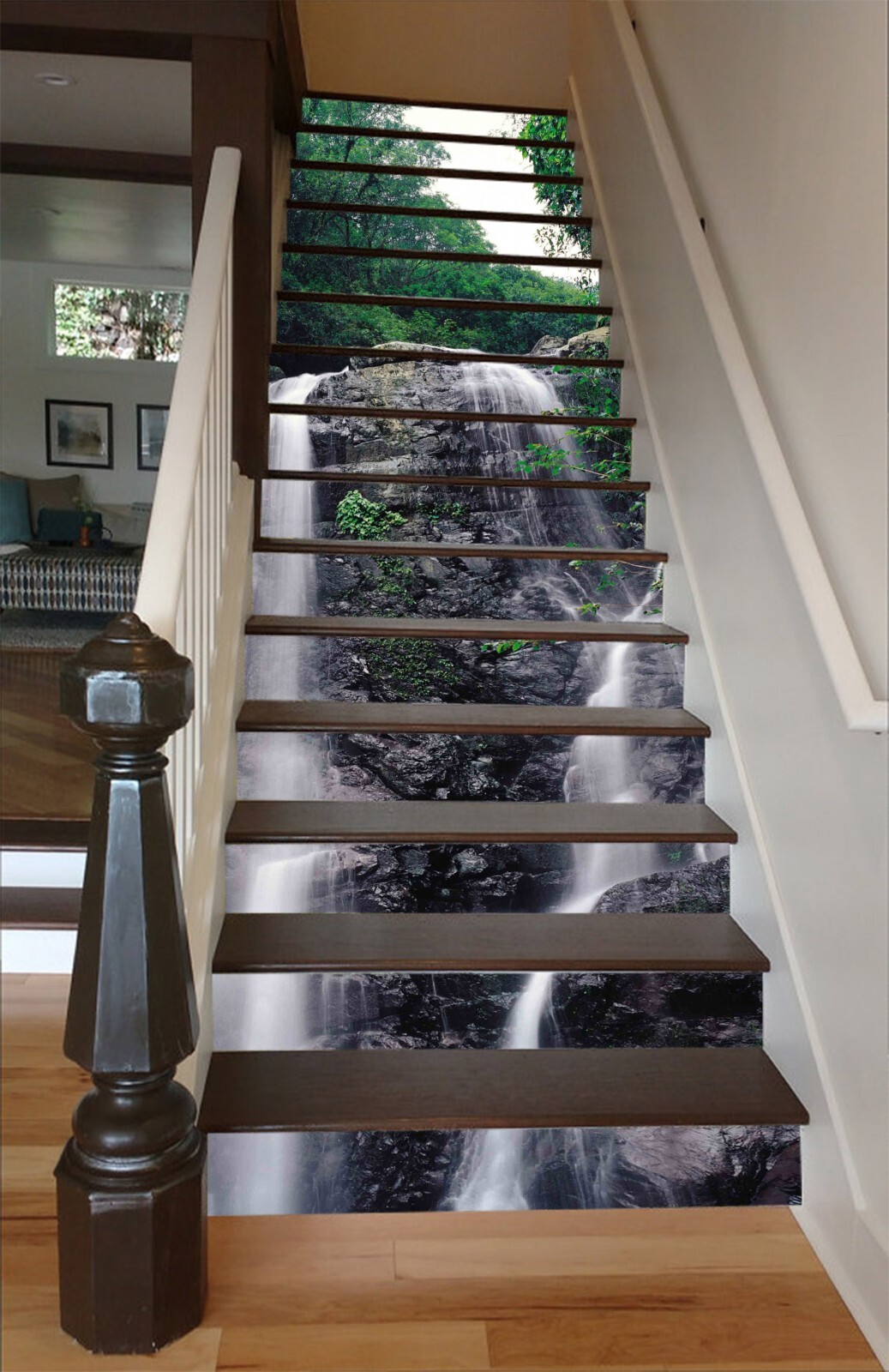 3D Green Tree 953 Stair Risers Decoration Photo Mural Vinyl Decal Wallpaper