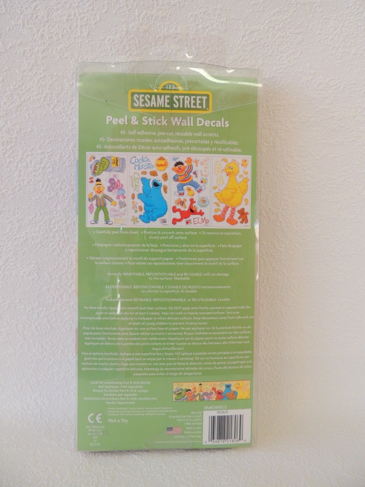 SESAME STREET ROOMMATES PEEL AND STICK WALL DECALS # RMK1384SCS