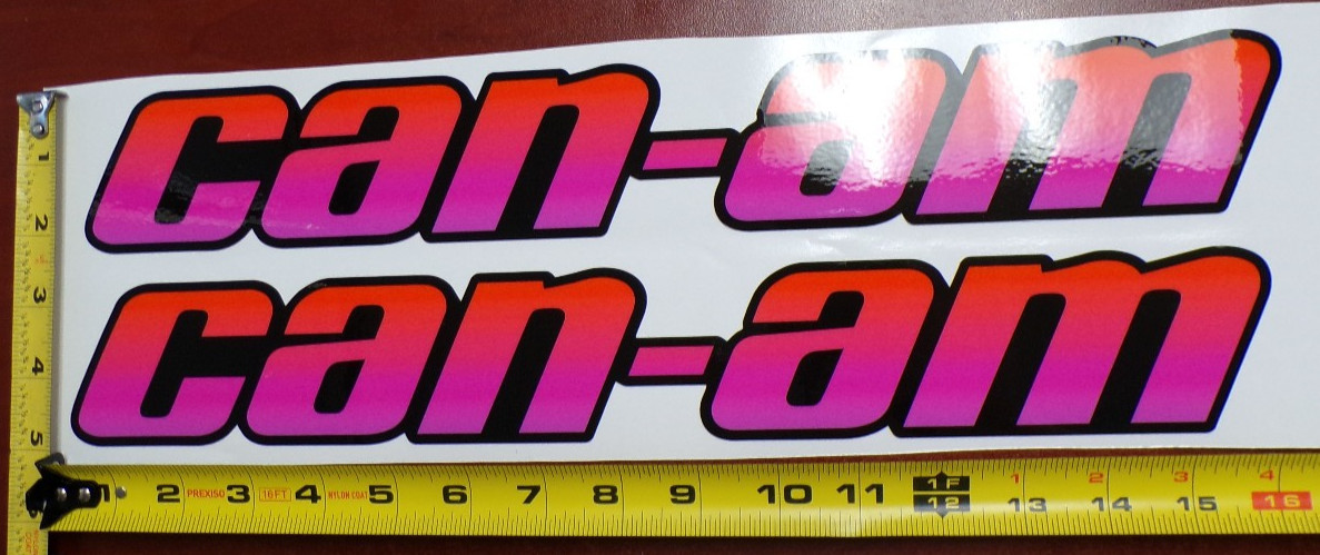CAN-AM MAVERICK X3 R GRAPHIC DECAL STICKER USA MADE ORANGE PINK GRADIENT THICK