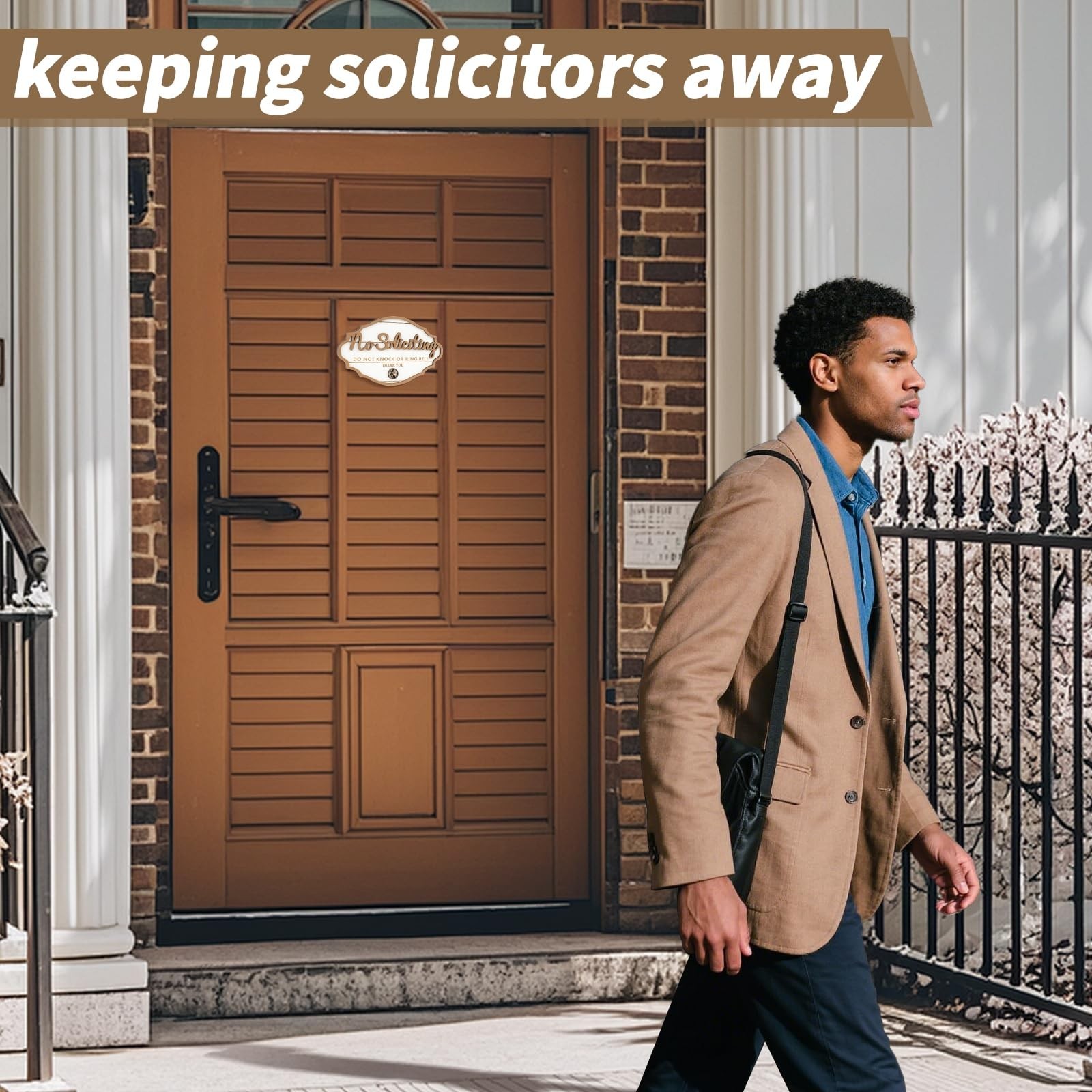 3 Pack No Soliciting Sign for House Door, 3 Colors, Outdoor Commercial Signag…