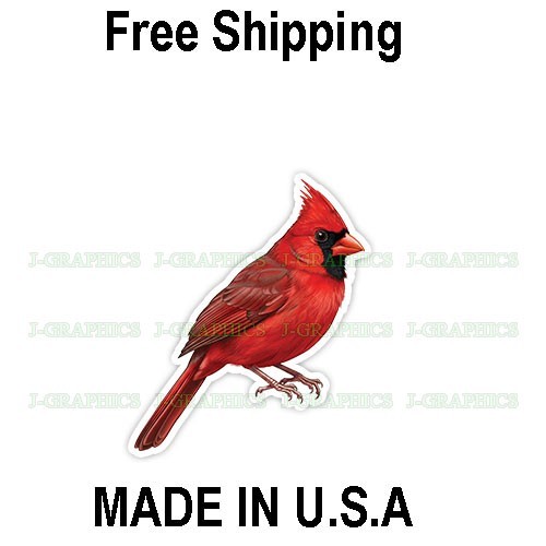 Cardinal Bird Vinyl Sticker Decal Wildlife Nature A