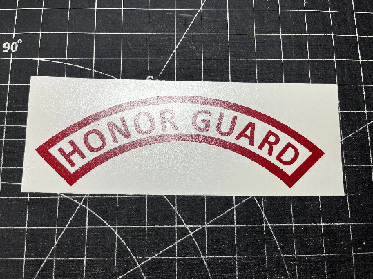 Honor Guard Tab / Military Veteran Vinyl Decal – 30+ Colors