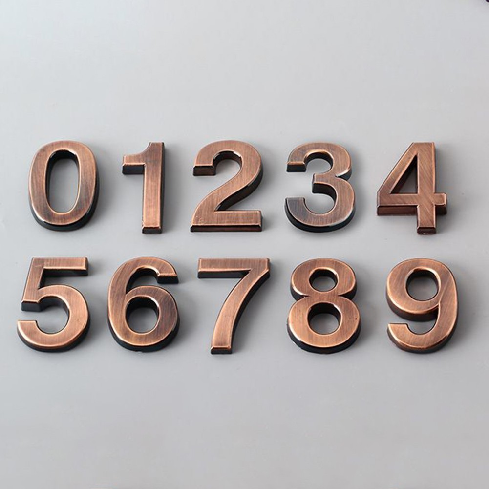 Hotel Room Number Plate Sign 3D effect Door Number Plaque with Bronze Numbers