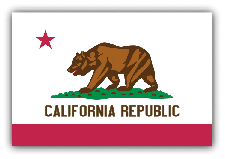 California State Flag Car Bumper Sticker Decal