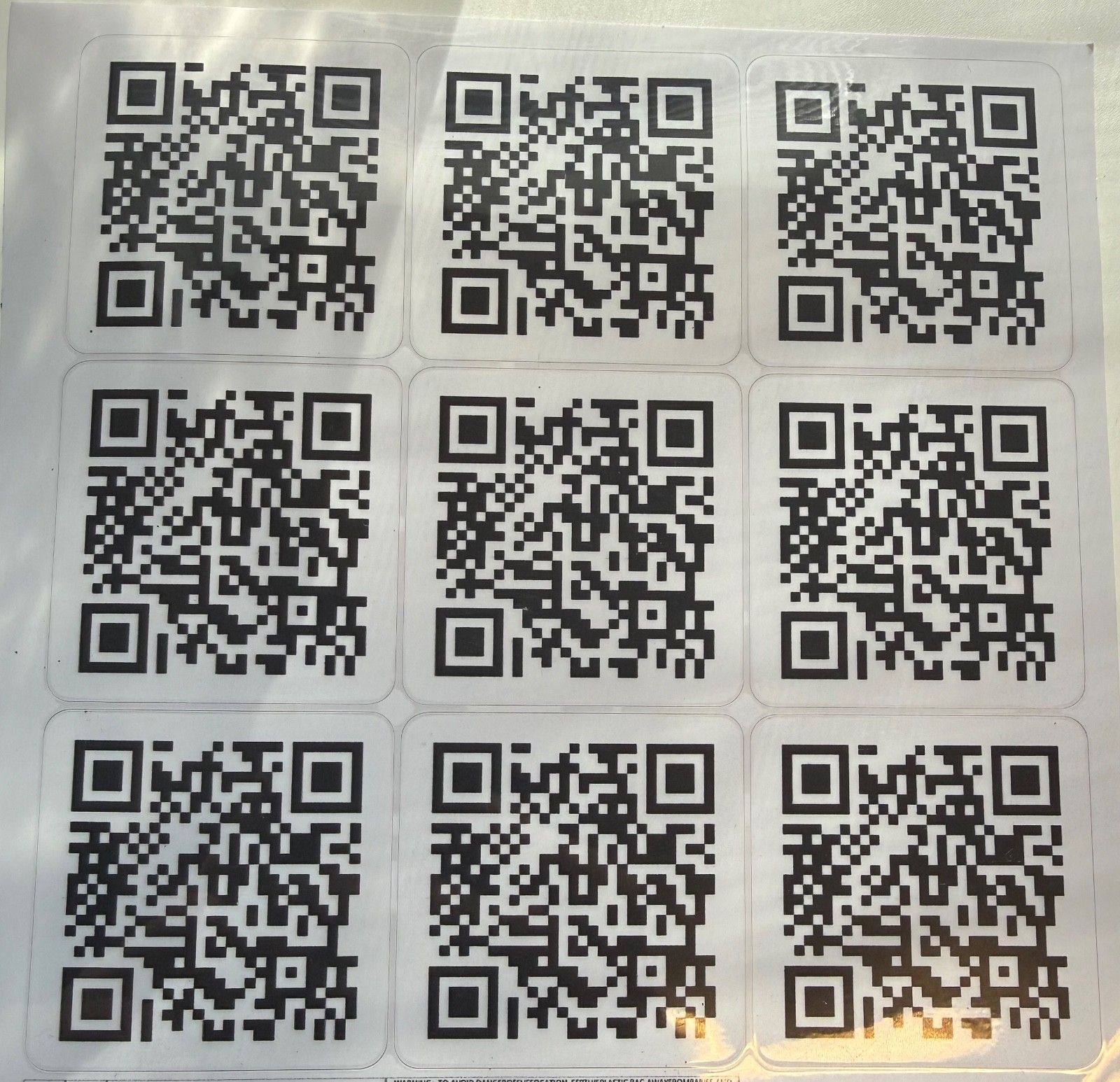 Rick Roll Prank QR Code Stickers – Set of 9 – Waterproof
