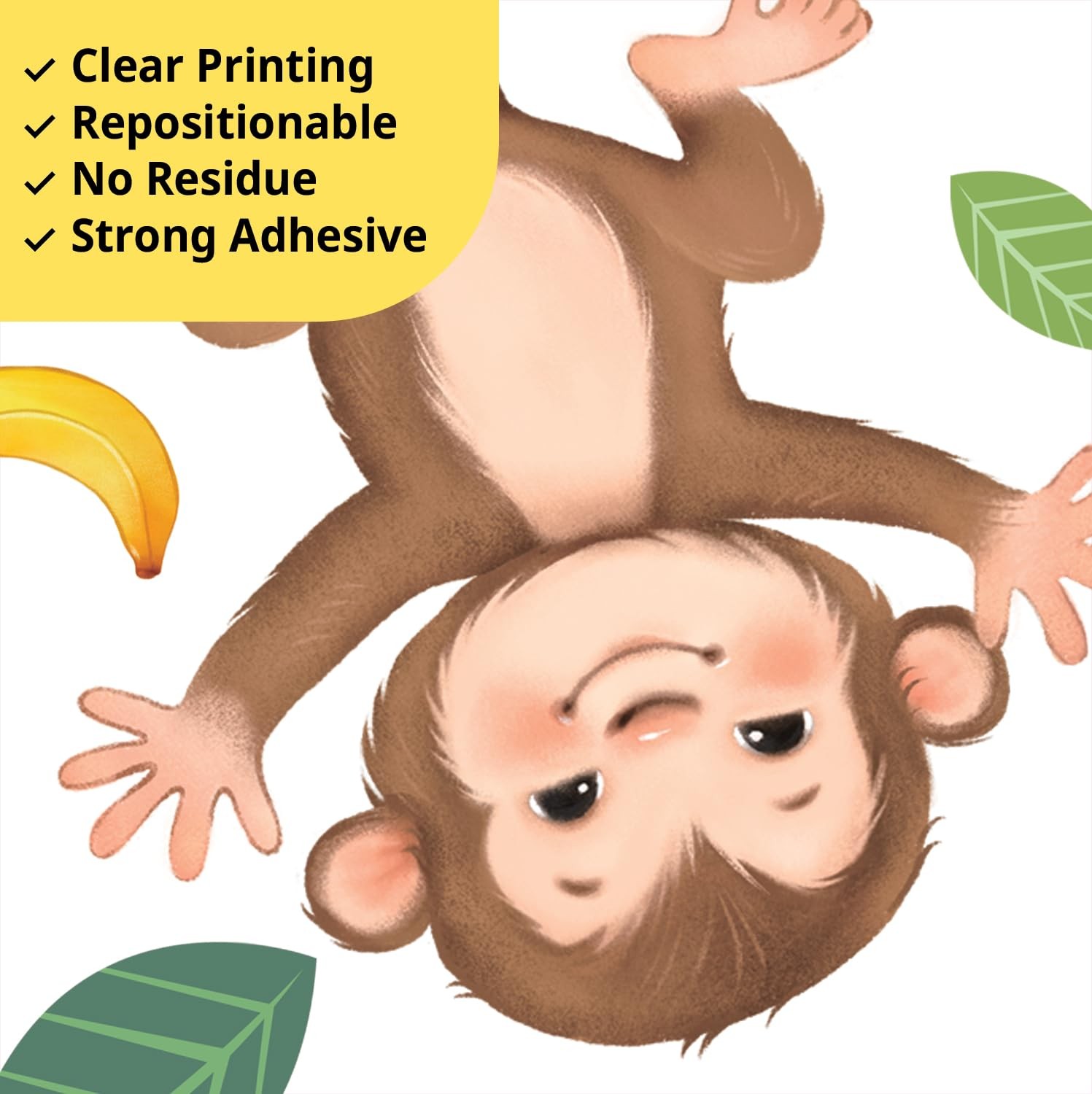 SG2-2419 Jungle Animals and Vines Wall Stickers Decals for Baby Boys Girl Liv…