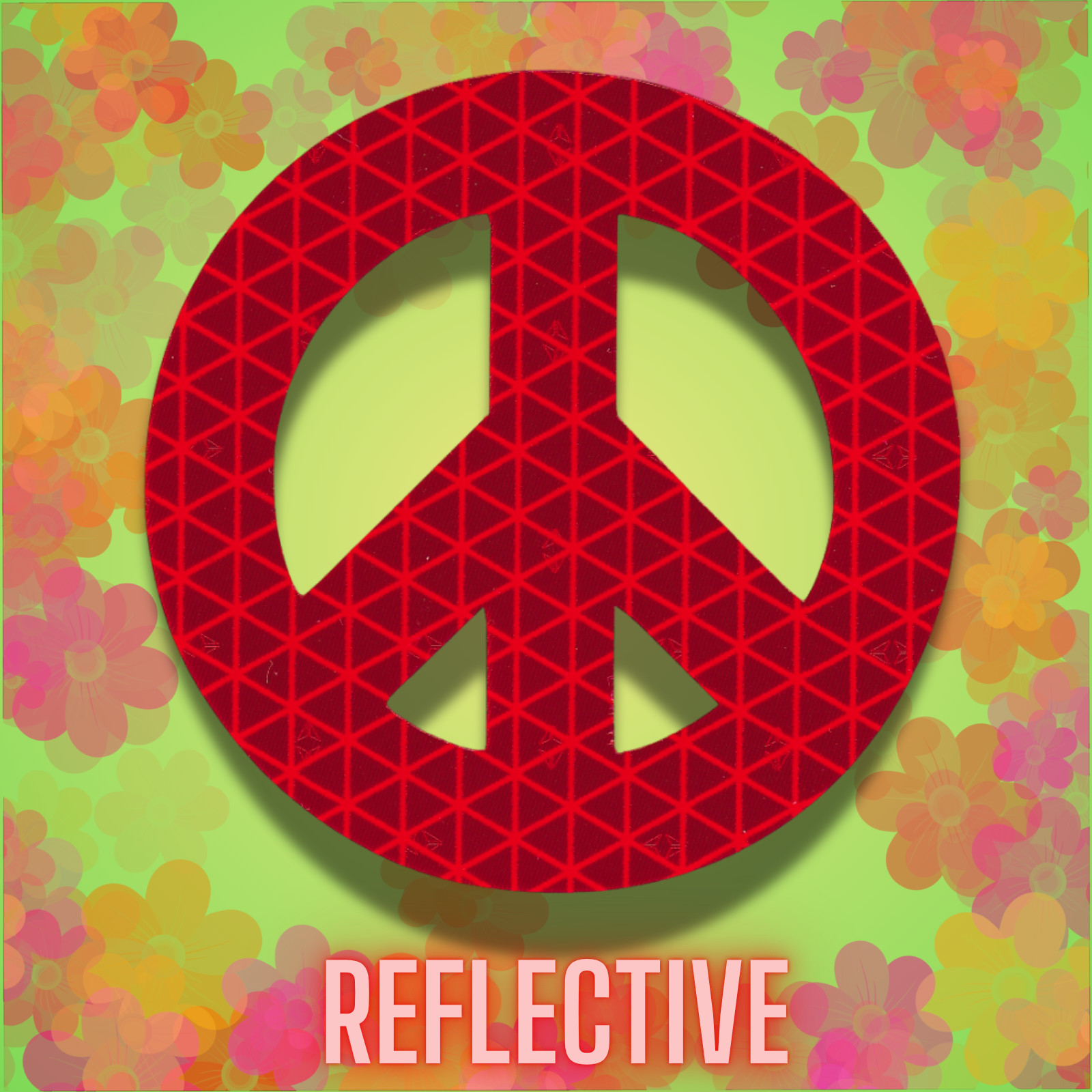 Peace Sign Symbol Reflective Sticker Reflector Decal for Car Bike Mailbox Guitar