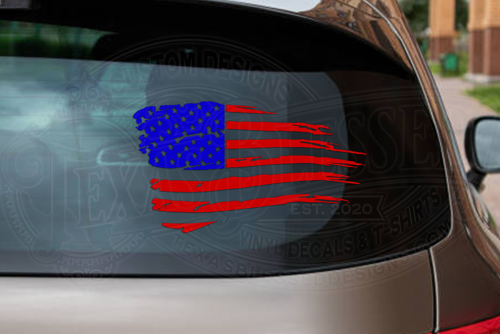 American Flag Red White and Blue Vinyl Decal