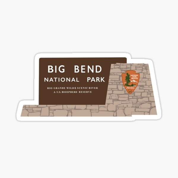 Travel Texas Big Bend National Park Hike USA Destination Vinyl Decal Sticker
