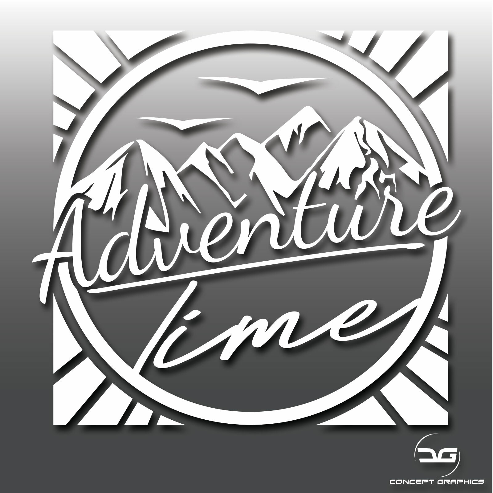 Adventure Time Funny Car Camper Van Caravan Joke Adventure Vinyl Decal Sticker