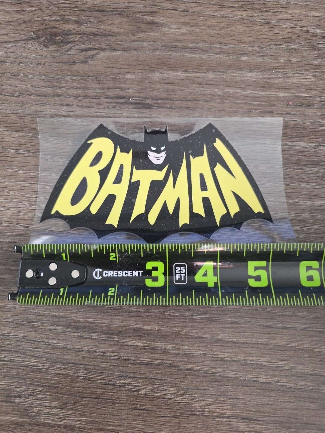 Batman Retro Vintage Raised UVDTF 3in Decal Made In The USA Waterproof