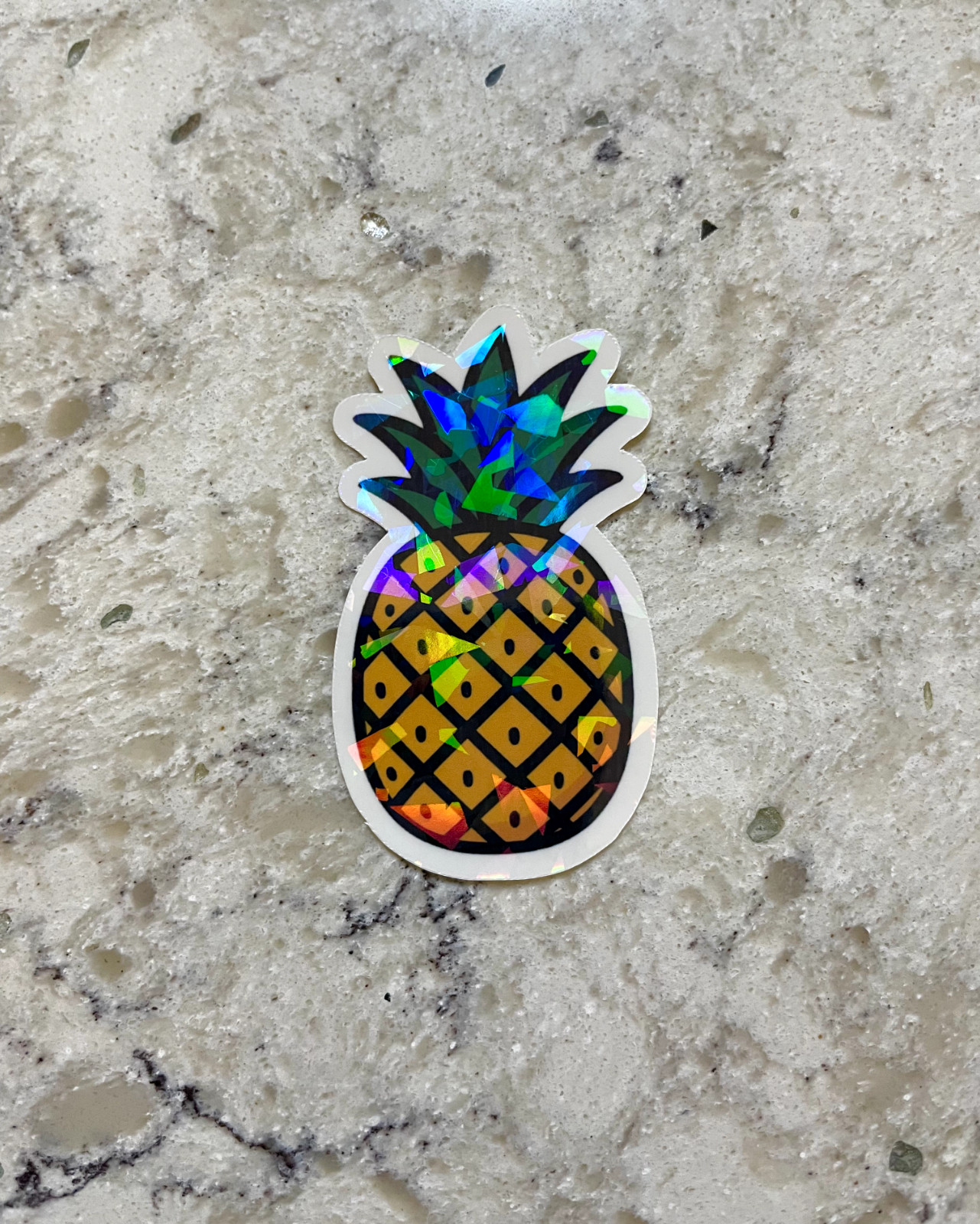 Pineapple Sticker l Gloss or Holographic Laminate l Waterproof Decal