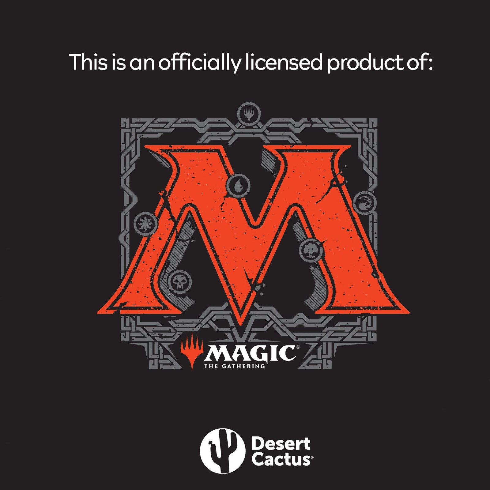 Desert Cactus Magic: The Gathering Deck Sticker 8.5 inches x 11 inches, White