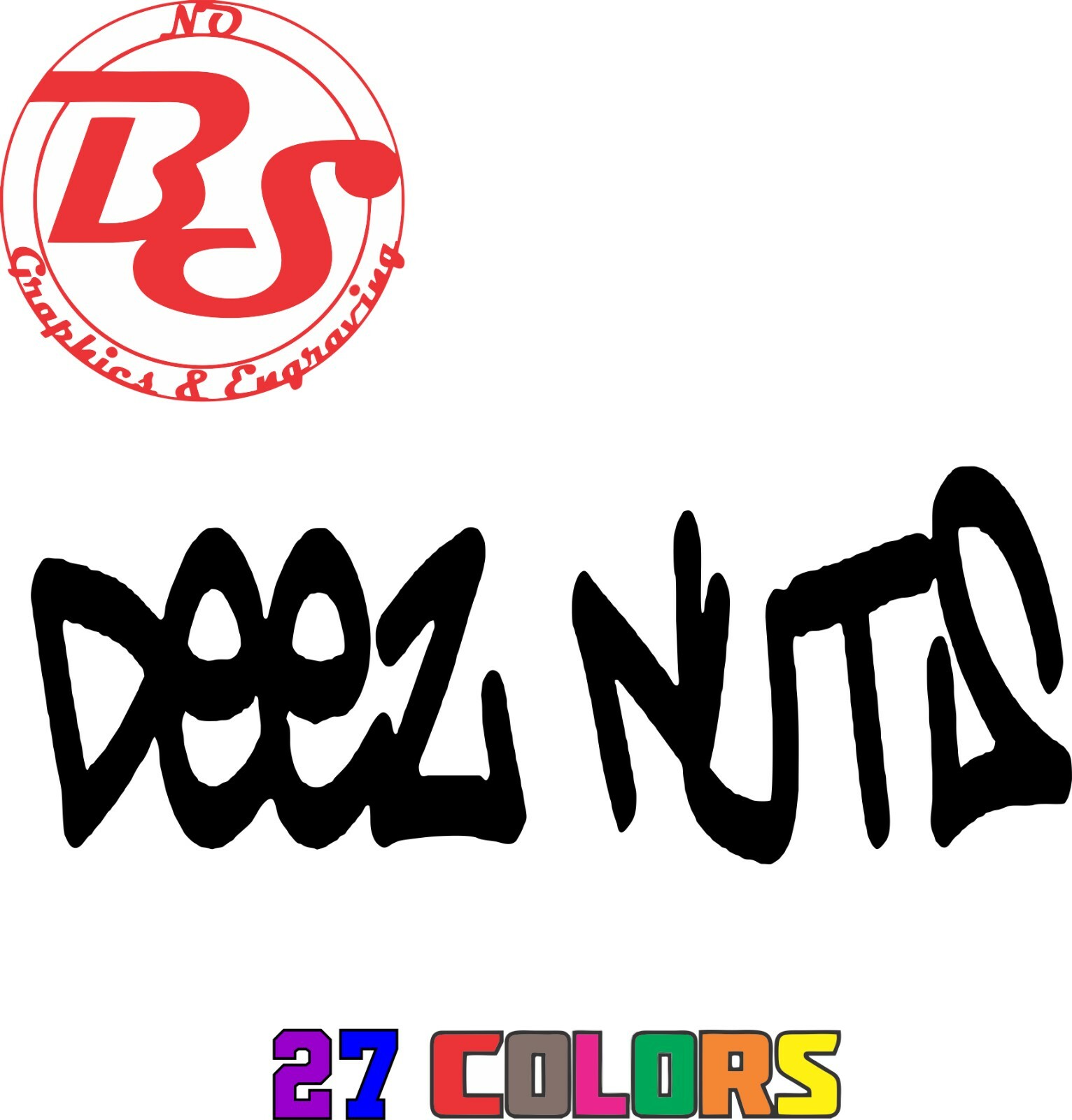 6" DEEZ NUTZ Nuts Balls Matter Decal Offensive Funny Rude Adult Joke JDM noBS