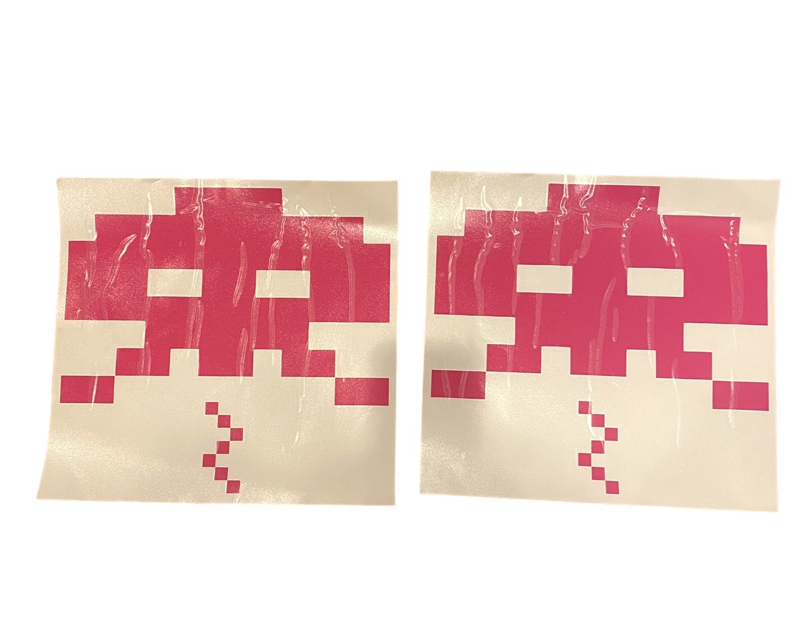 BLIK Brand Invader Video Game Style Wall Sticker Decals Red Blue Green Pink 13"