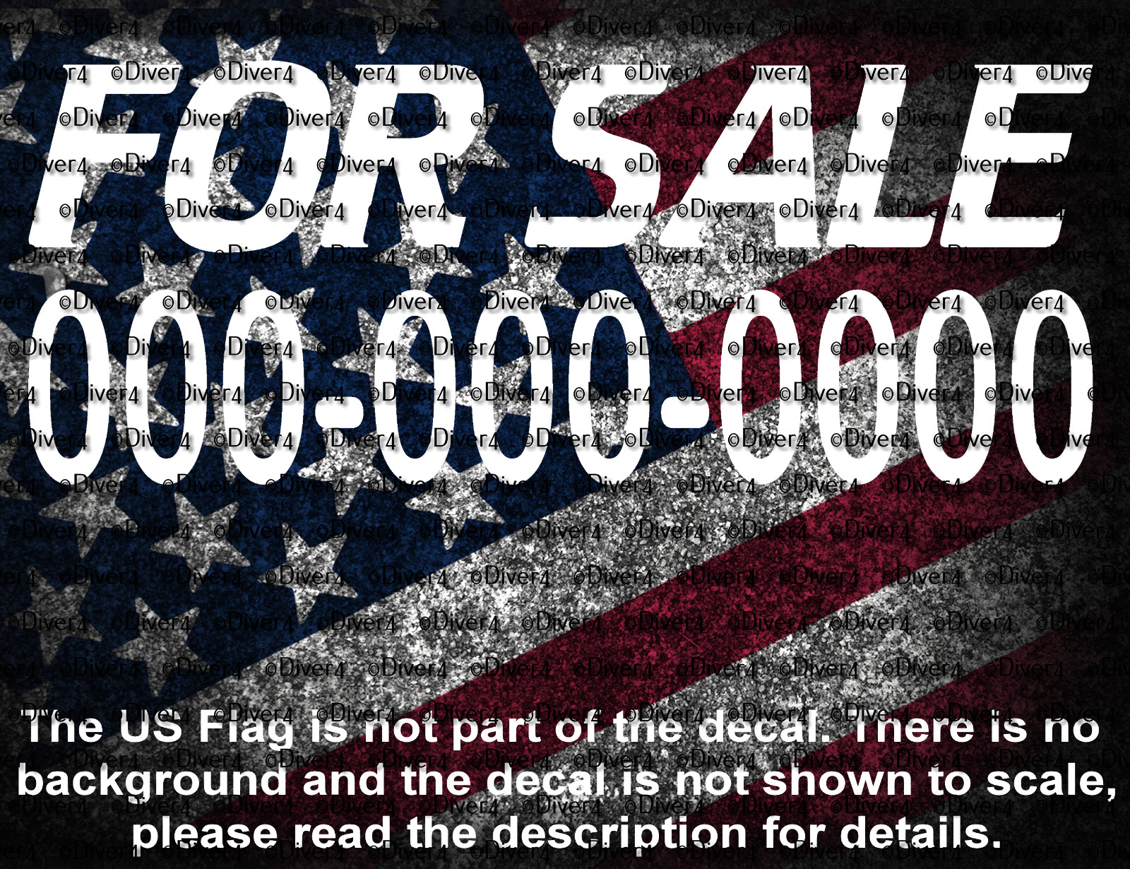 FOR SALE Custom Number Or Text Vinyl Decal USA Made US Seller