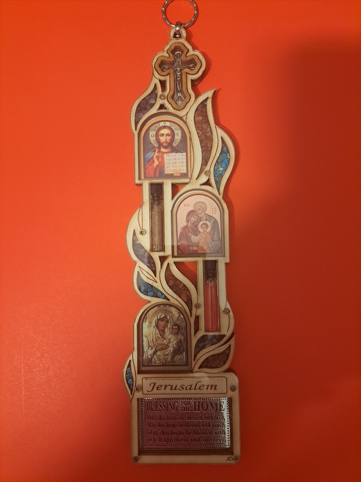 wall decor, Religious Orthodox Church, Blessing For The Home, Made In Jerusalem.