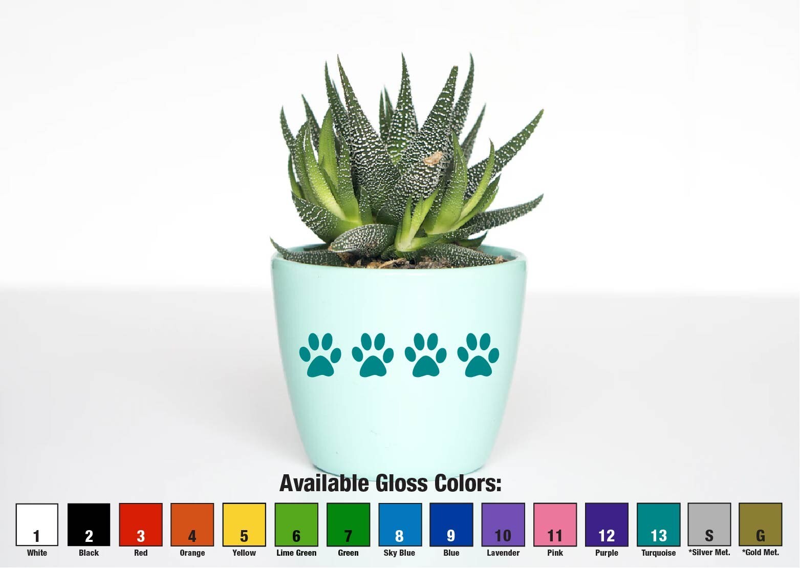 Set of 24 – 1 Inch Pawprint Decal Bundle Sticker Pet Dog Cat Paw Prints Breeds