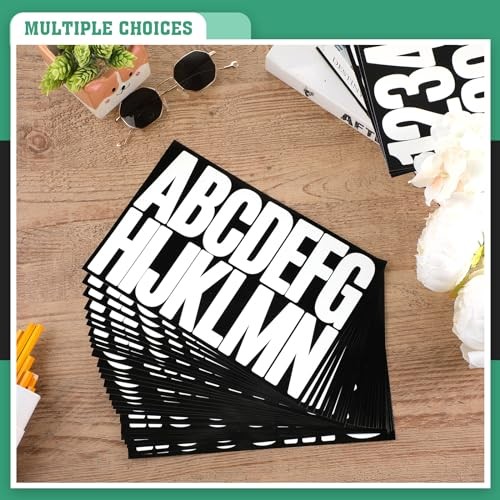32 Sheets Letter and Number Stickers Self Adhesive Vinyl Letters 3 Inch White
