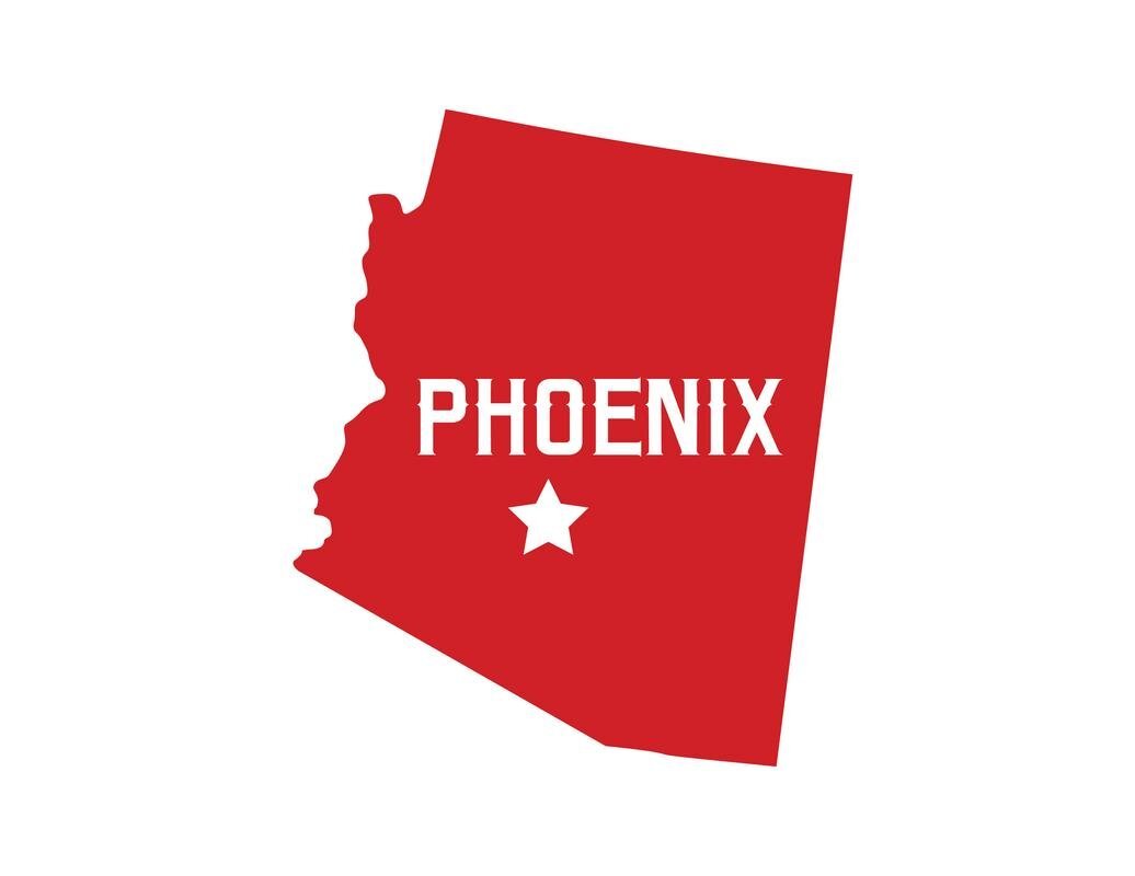 ND057R Pheonix Arizona Decal Sticker | 5.5-Inches By 4.6-Inches | Premium