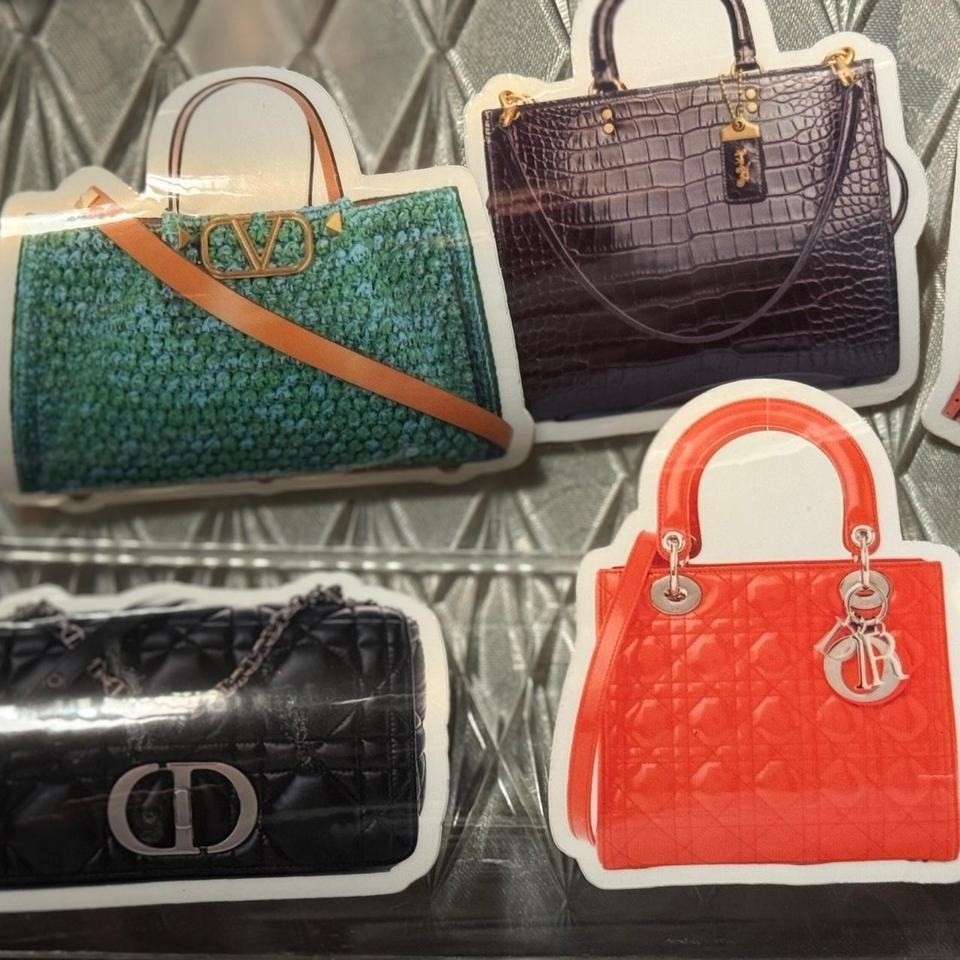 Designer Handbag Vinyl Sticker Set (18 pcs) Laminated