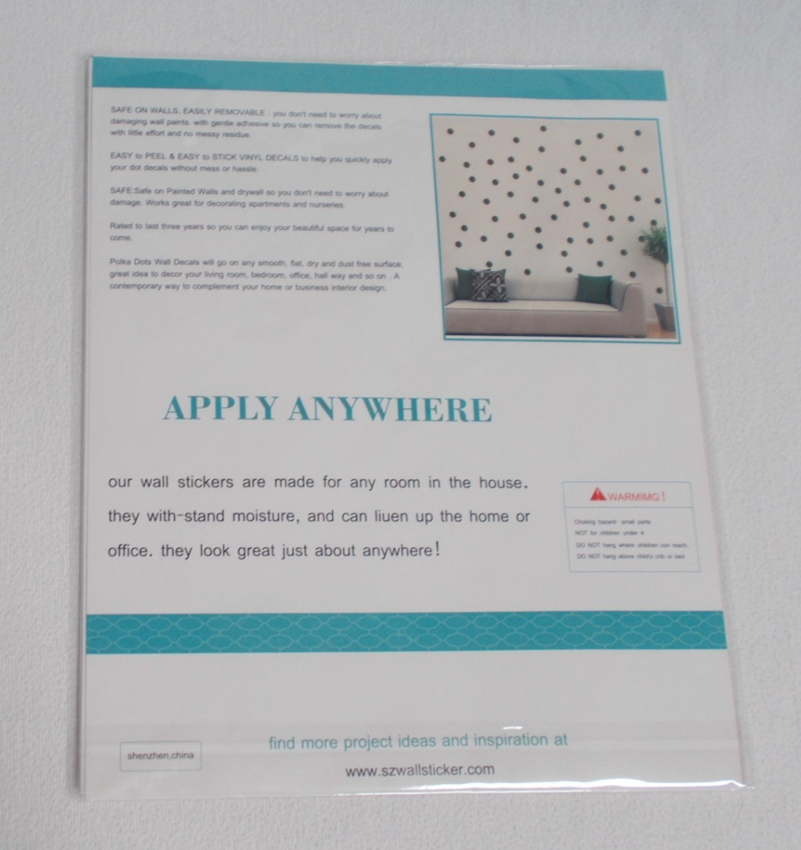 210 Black 1.75" Polka Dots Removable Vinyl Decal Circular Wall Stickers