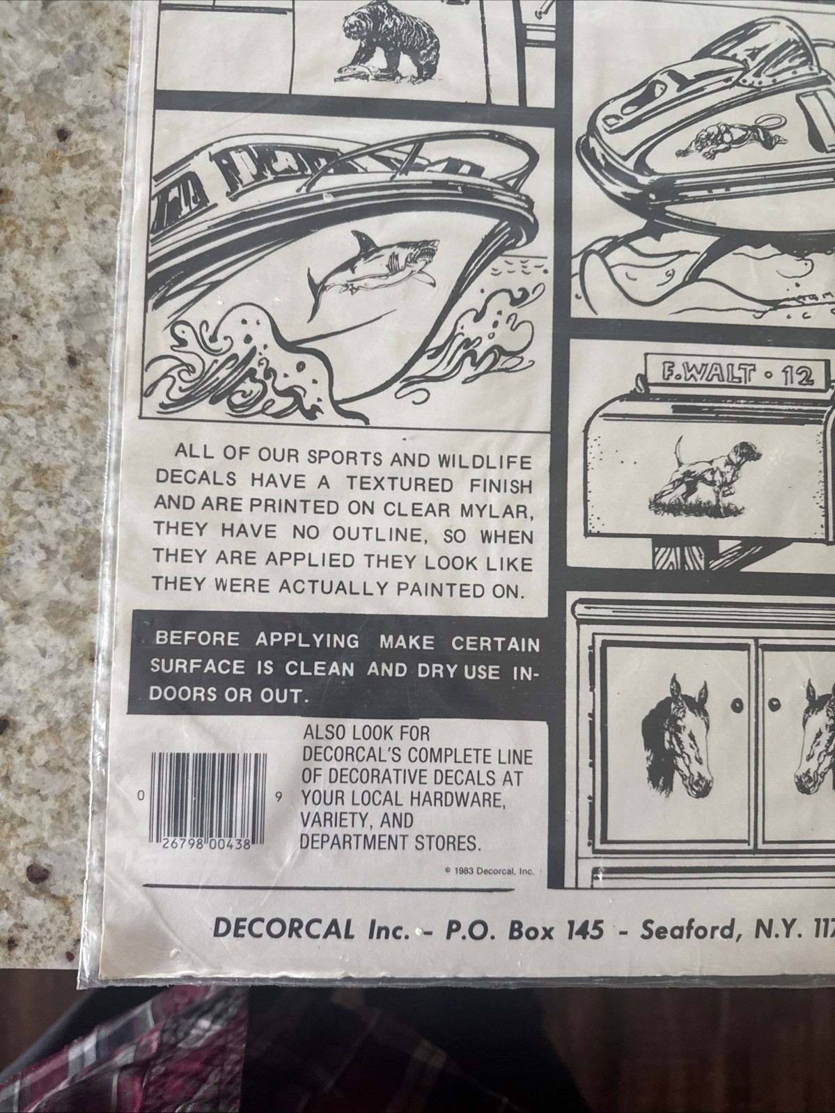 NOS 1986 Hand Painted Eagle Decals Stickers Sports & Wildlife Decorcal USA Made
