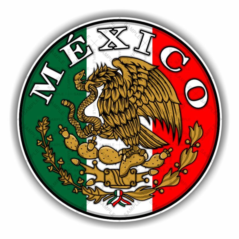 Mexico Round Precision Cut Decal