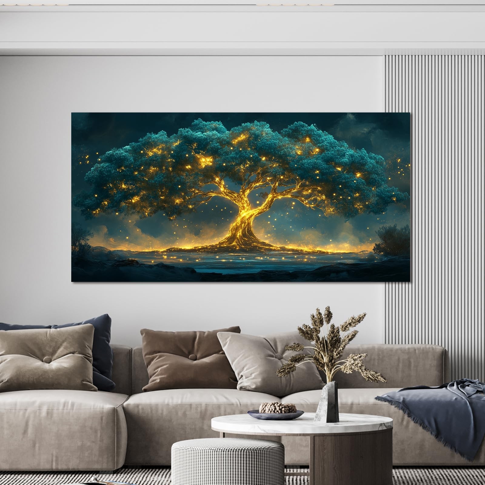 Canvas Wall Art Decor Artwork for Walls Green Wall Art Decor Tree of Life Wal…