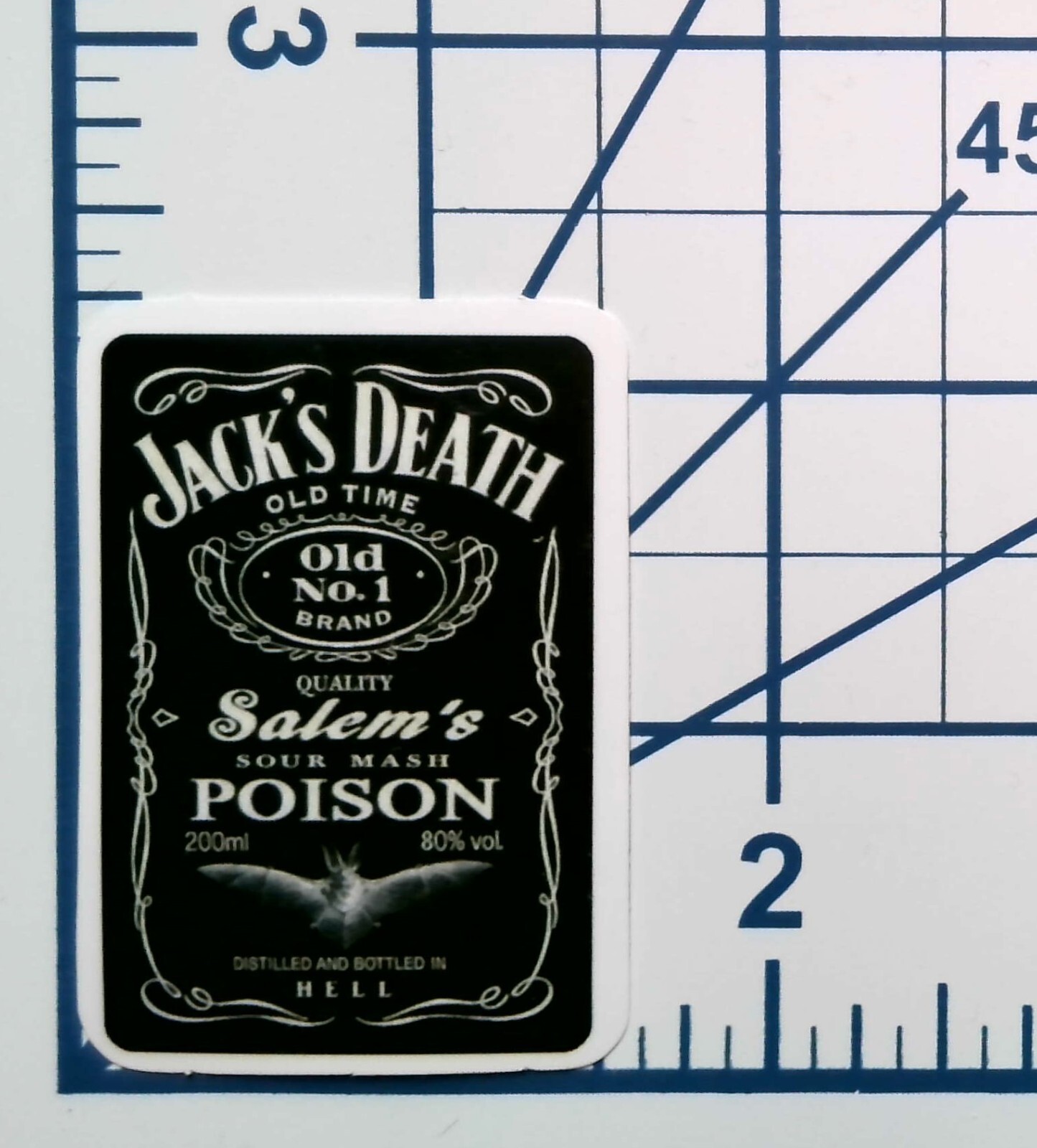 Jacks Death Salem Sour Mash Poison Die Cut Vinyl Sticker Gothic Halloween Gift