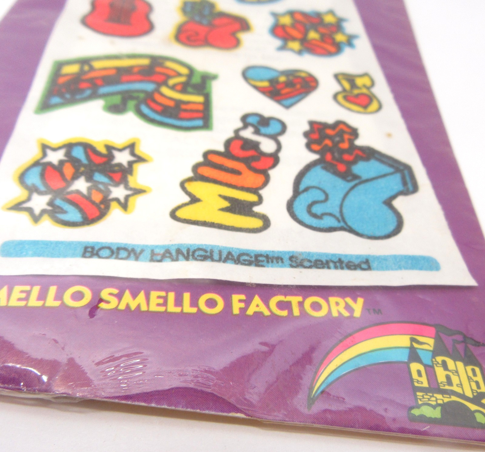 Mello Smello Factory Body Language Fashion Accents Stickers Vtg 1980's